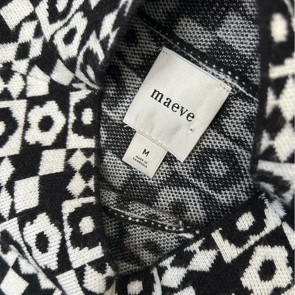 Anthropologie Black and White Cowl Neck Sweater - Picture 8 of 9